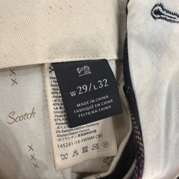 Scotch & Soda Blake Blue Striped Tapered Leg Pants Size W 29/ L 32 - Picture 10 of 11
